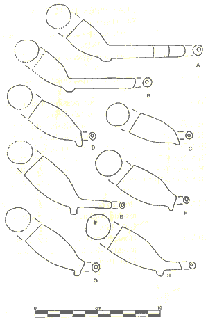 Dutch pipes. Drawings from the 1992 report of the Galle Harbour Project.