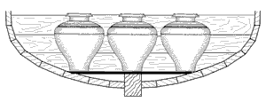 Cross section of hull showing 'secret compartment'