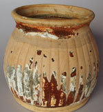 Brown-glazed Chinese jar of unknown origin, height 22.5cm