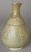 Celadon bottle-vase from Sisatchanalai in Thailand, found on the 'Longquan' wreck; height 23cm