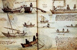 Boats at Galle, Jan Brandes 20Jan1786 (sketchbook II, 146/1). Rijksmuseum.