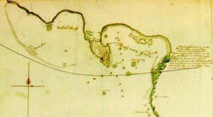 Bay of Galle in C17th. Netherlands State Archive.