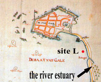Map showing Avondster site & Galle fort