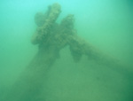 The anchor with its original wooden stock.