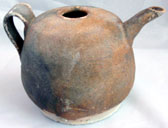 Brown glazed teapot