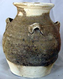 Brown glazed urn