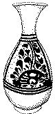 Underglaze bottle-vase T-329.