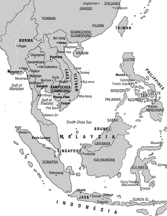 map of Asia showing major ceramic centres