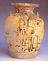 Photo of brown-glazed storage jar.